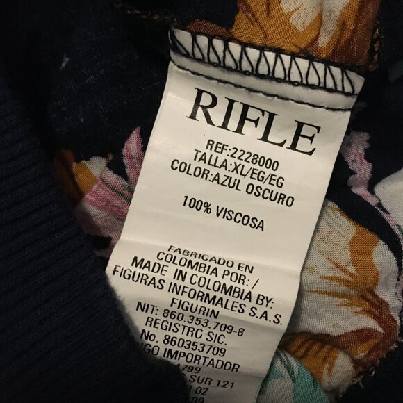 Rifle Hawaiian Lightweight Zip Up Bomber Jacket - Picture 11 of 16